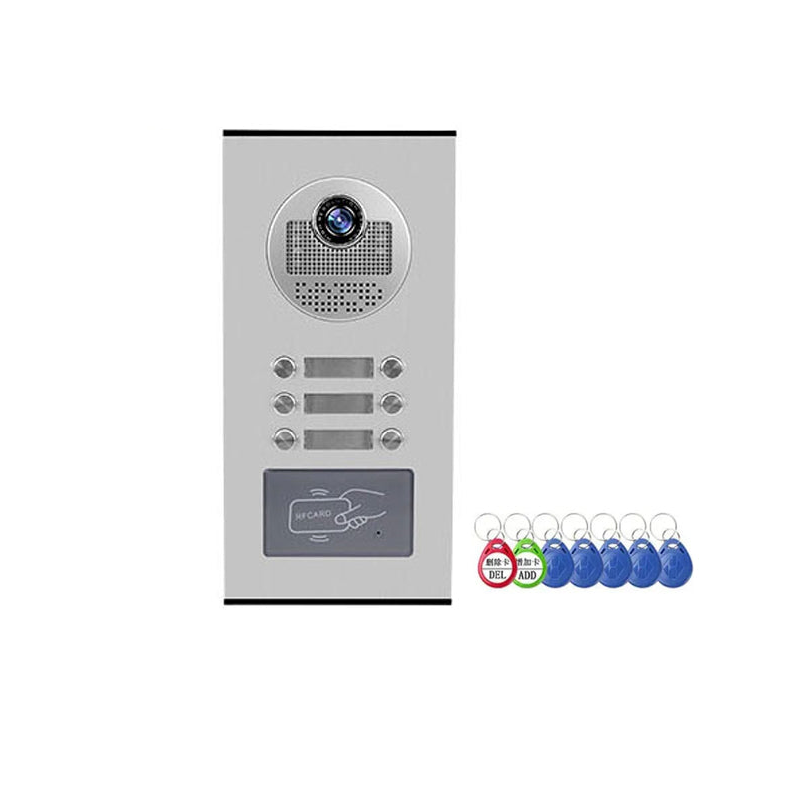 Anjielo 700TVL outdoor infrared night vision camera with RFID access control is suitable for video intercom systems in 2/3/4/6/8/10/12-unit apartments and villas.