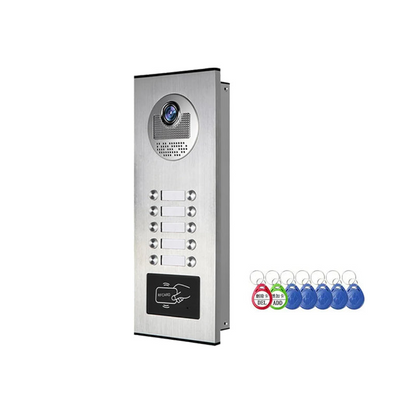Anjielo 700TVL outdoor infrared night vision camera with RFID access control is suitable for video intercom systems in 2/3/4/6/8/10/12-unit apartments and villas.