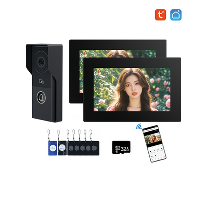 ANJIELO Smart Security Intercom System with 1080P 7/10-inch Touch Screen and Waterproof Door Phone, 140° Ultra-wide-angle Monitoring For Home