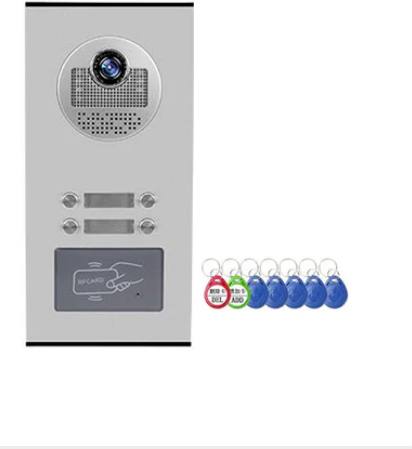 Anjielo Smart Video Intercom System 700TVL with RFID Access Outdoor Camera Video Doorphone Doorbell IR Night Vision for 2/3/4/6/8/10/12 for Multi-Room of Apartments and Villa