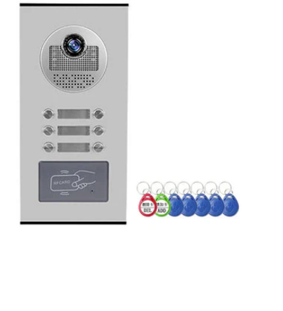 Anjielo Smart Video Intercom System 700TVL with RFID Access Outdoor Camera Video Doorphone Doorbell IR Night Vision for 2/3/4/6/8/10/12 for Multi-Room of Apartments and Villa