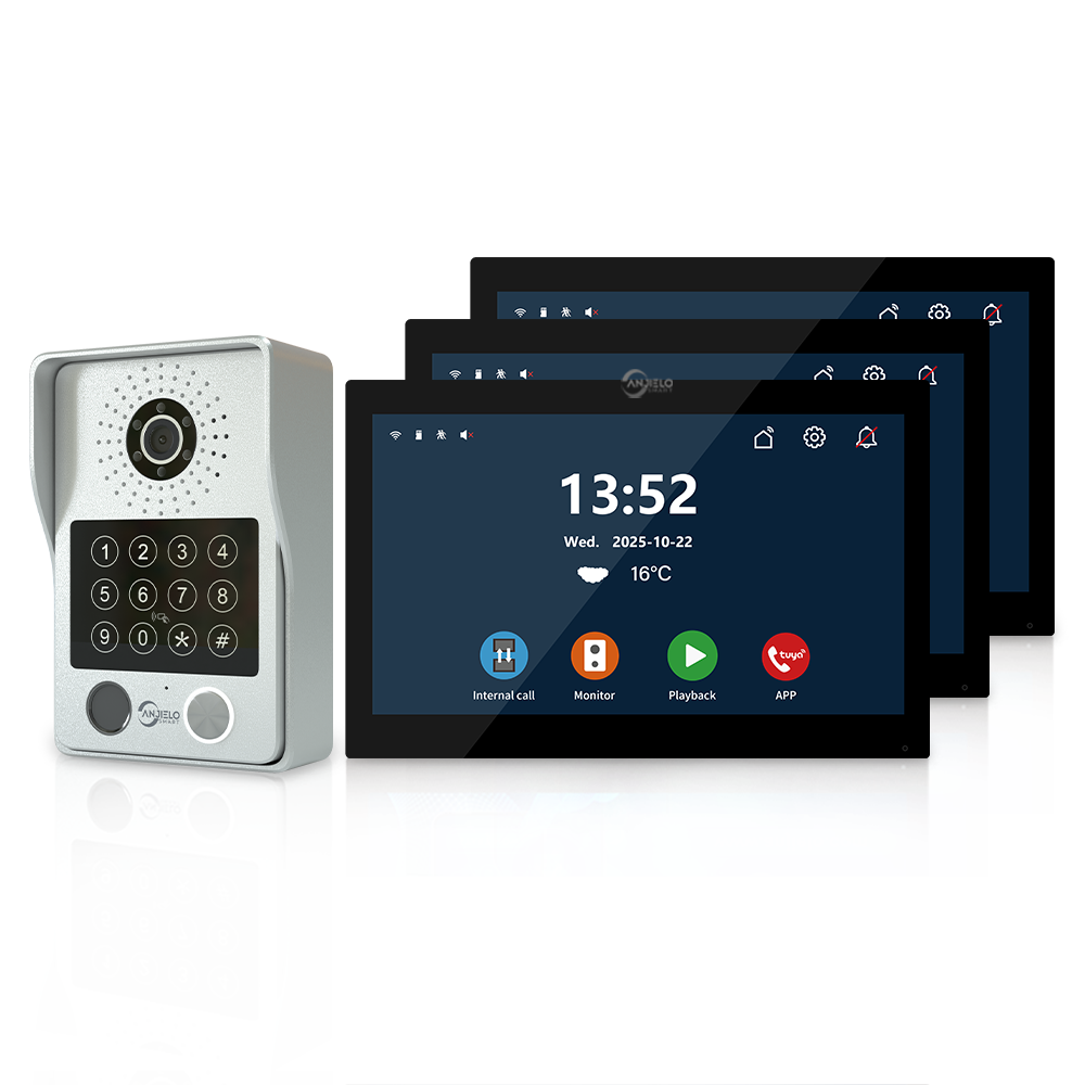 Anjielo Smart Advanced 4 Wired Smart Video Intercoms System Door Access Control Device with Clear Audio & Visual Connectivity Support IP Camera
