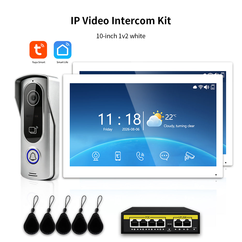 Anjielo Smart Tuya IP HD Video Intercom Doorbell System for Villa Home Access Control