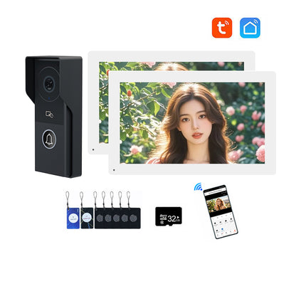 ANJIELO Smart Security Intercom System with 1080P 7/10-inch Touch Screen and Waterproof Door Phone, 140° Ultra-wide-angle Monitoring For Home