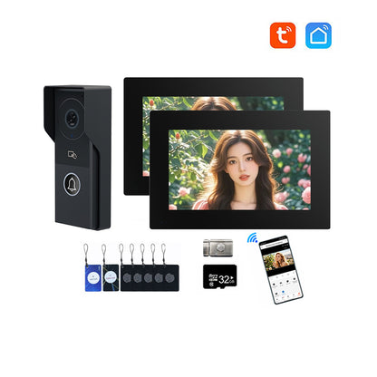 ANJIELO Smart Security Intercom System with 1080P 7/10-inch Touch Screen and Waterproof Door Phone, 140° Ultra-wide-angle Monitoring For Home