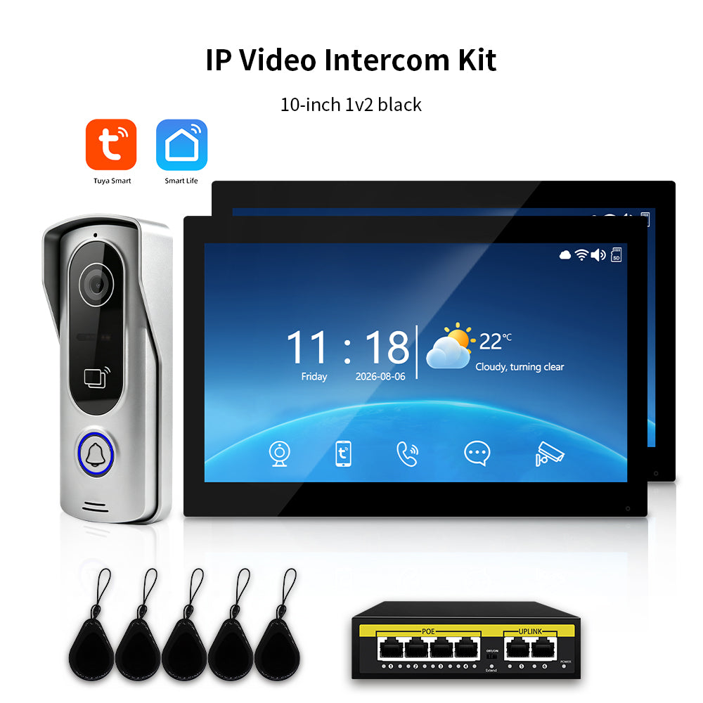 Anjielo Smart Tuya IP HD Video Intercom Doorbell System for Villa Home Access Control