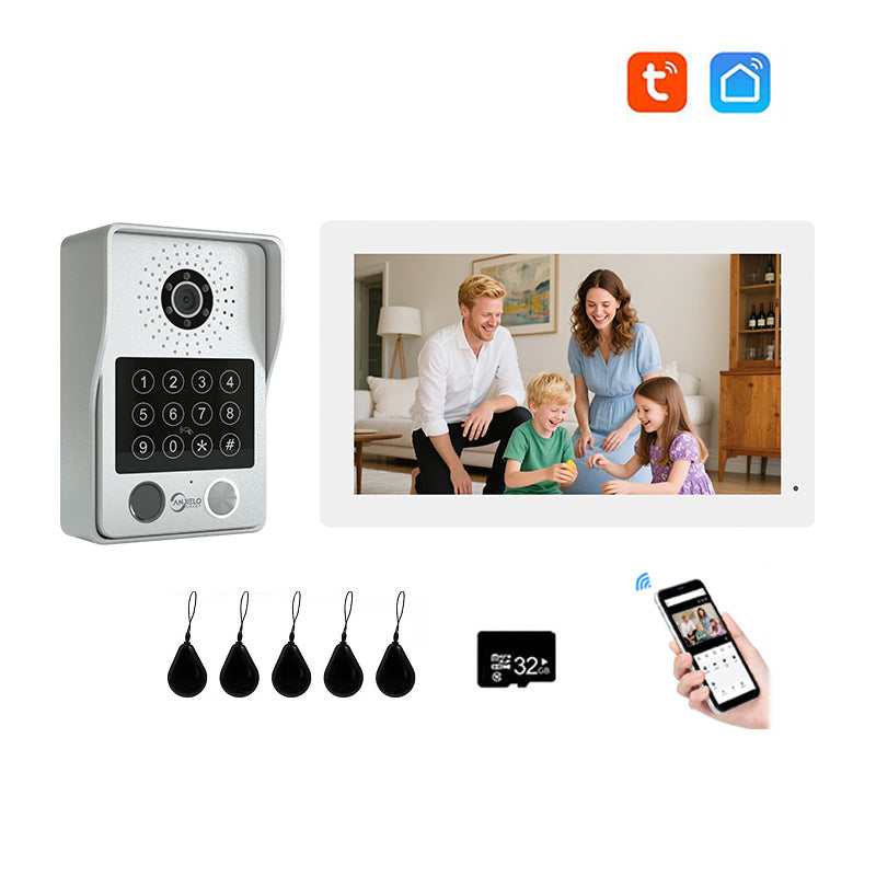 Anjielo Smart Advanced 4 Wired Smart Video Intercoms System Door Access Control Device with Clear Audio & Visual Connectivity Support IP Camera