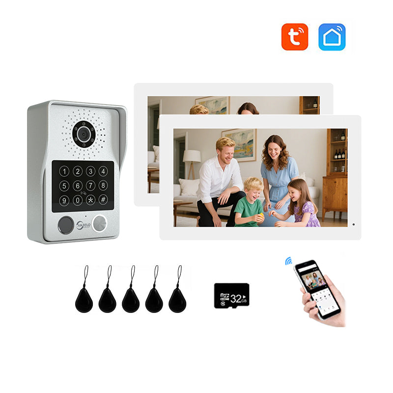 Anjielo Smart Advanced 4 Wired Smart Video Intercoms System Door Access Control Device with Clear Audio & Visual Connectivity Support IP Camera