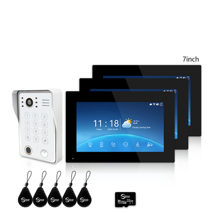 Anjielo 1080P Villa Video Intercom Tuya Smart IP65 Waterproof  4 Wire 5-in-1 Unlocking Video Intercom System