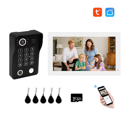 Anjielo Smart Wifi Doorbell Cam Video Intercom System by Tuya Wifi- 1080p HD Security and Multiple Unlock Options Including RFID Cards Support IP Camera