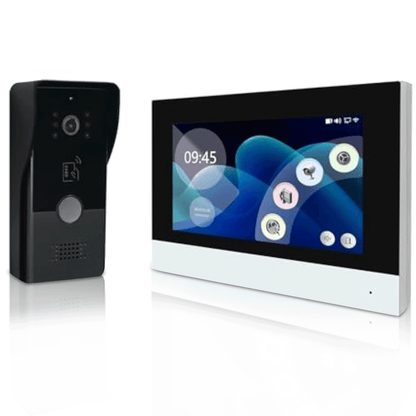 Anjielo 2 wired video intercom system phone kit, 3-in-1 remote unlocked 1080P camera with 7-inch touchscreen monitor