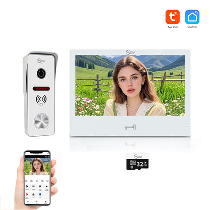 AnjieloSmart Tuya WIFI 10 inch VideoDoorbell Intercom System Access Control Camera Smart Security Device Family Apartment Electric Lock