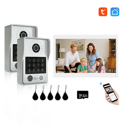 Anjielo Smart Advanced 4 Wired Smart Video Intercoms System Door Access Control Device with Clear Audio & Visual Connectivity Support IP Camera