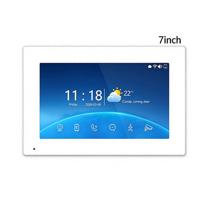 Anjielo 4-Wire Video Intercom | 7/10" Touch Screen Tuya Video Doorbell, IP65, RFID Remote Unlock, Night Vision Motion Detection