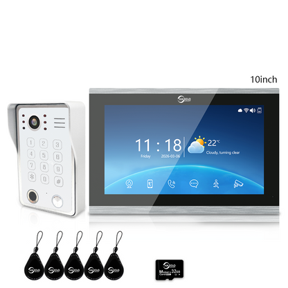 Anjielo 1080P Villa Video Intercom Tuya Smart IP65 Waterproof  4 Wire 5-in-1 Unlocking Video Intercom System