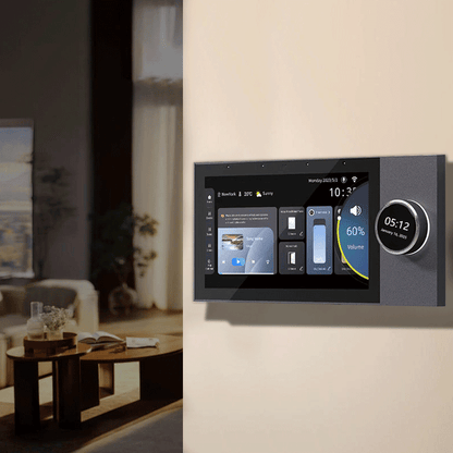 Anjielo 7-inch high-definition screen with a rotary knob for control, supporting mobile phone connection to the host with a 32GB storage card for home music background playback.