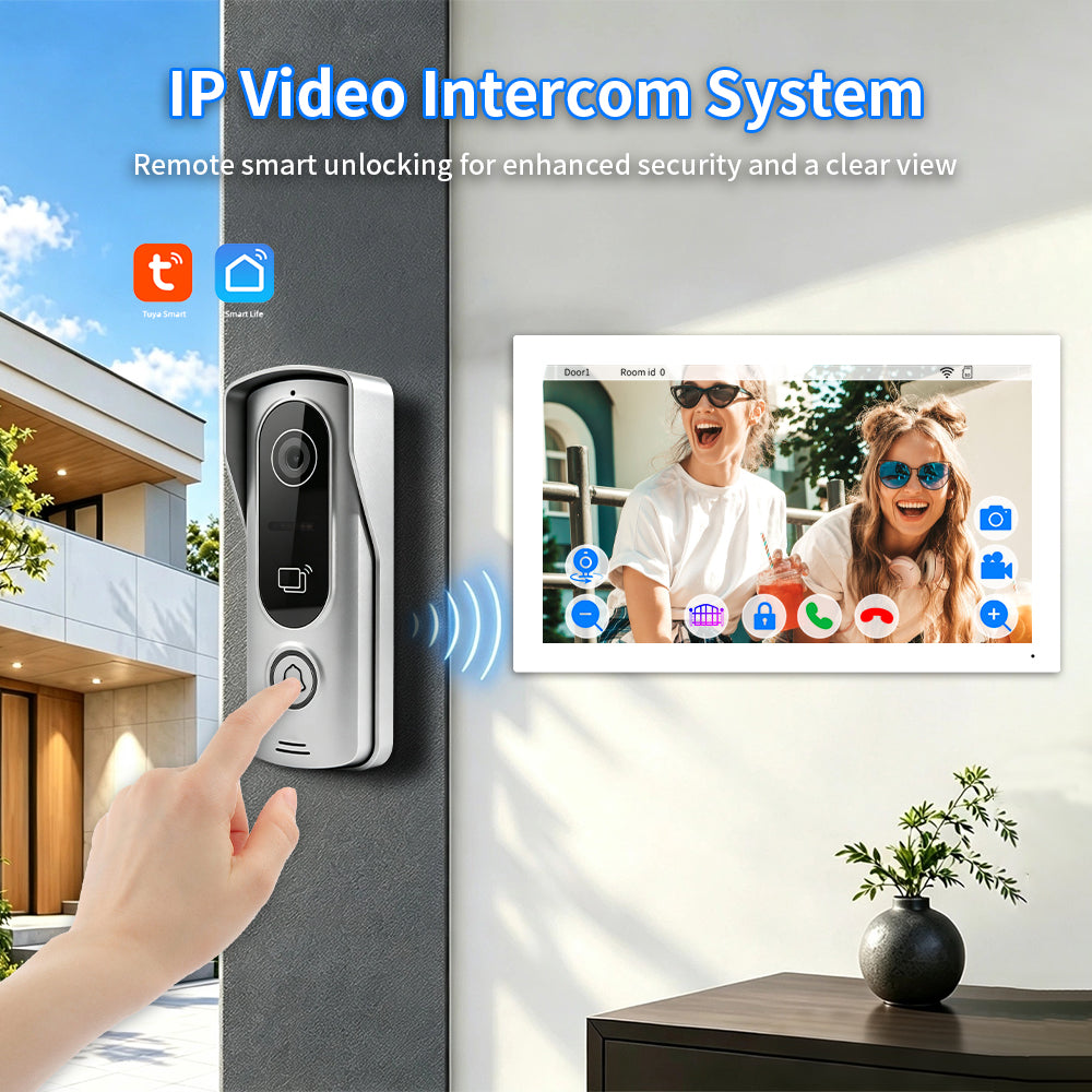 Anjielo Smart Tuya IP HD Video Intercom Doorbell System for Villa Home Access Control
