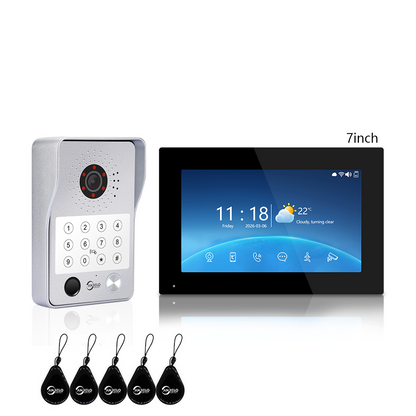 4-Wire Video Intercom with Night Vision & Motion Detection Video Door Phone with Tuya App Support