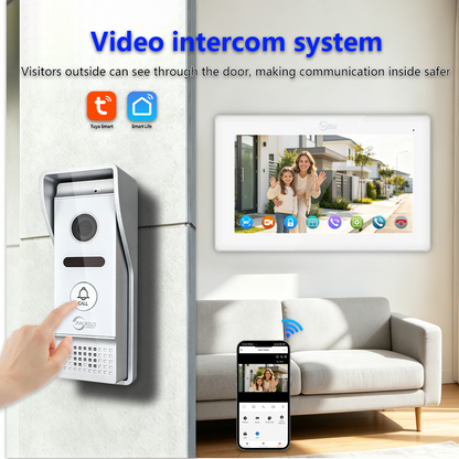 Anjielo Tuya Economic IP65 Waterproof 4-Wire Video Door Phone Intercom System for Villa Home