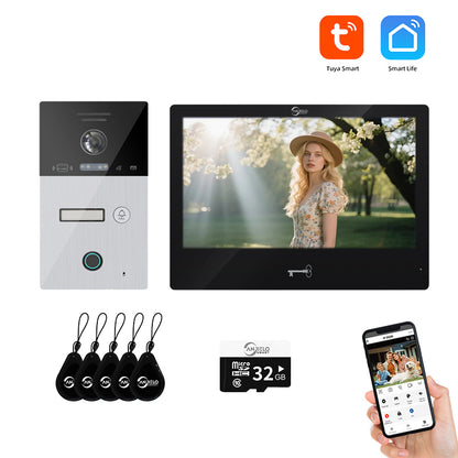 AnjieloSmart 10 inch Tuya Wifi Security Video Doorbell Intercom Systems 1080P With Door Phone Motion Detection For Multi-Apartment