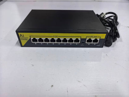 AnjieloSmart Newest 4+2/8+2 POE Switch Compatible with IPC Monitor and Wireless AP Device.