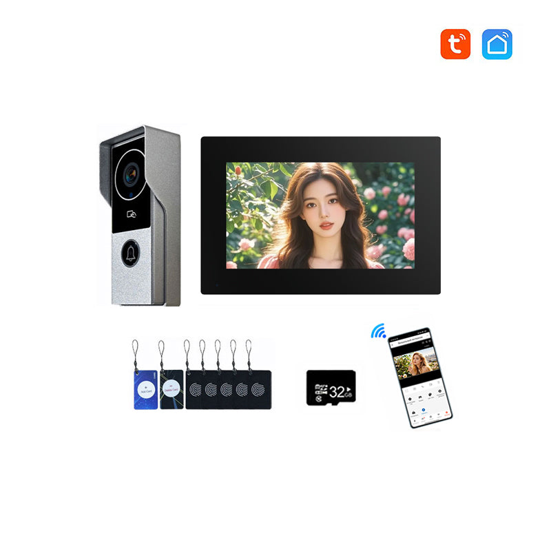 ANJIELO Smart Security Intercom System with 1080P 7/10-inch Touch Screen and Waterproof Door Phone, 140° Ultra-wide-angle Monitoring For Home