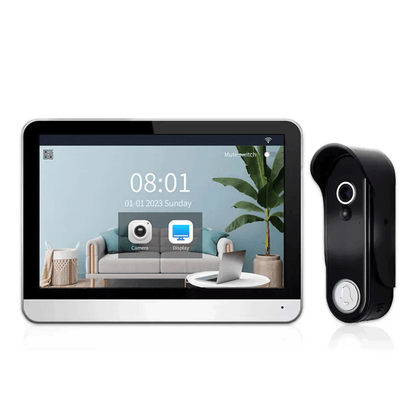 Anjielo 1080P WiFi Wireless Video Intercom Doorbell with Camera 7 Inch Touch Monitor Video Door Phone Tuya Smart No Wiring Required