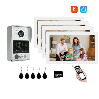 Anjielo Smart Advanced 4 Wired Smart Video Intercoms System Door Access Control Device with Clear Audio & Visual Connectivity Support IP Camera