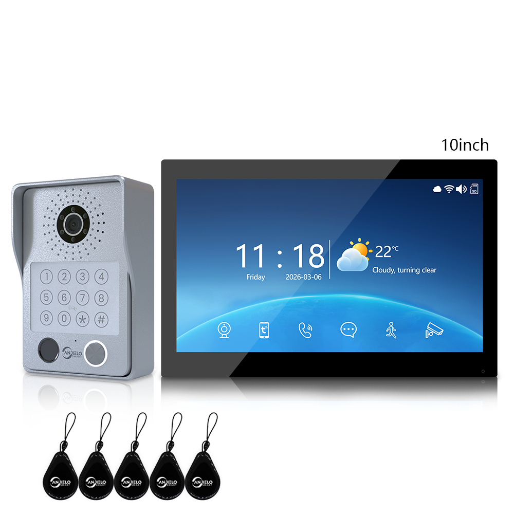 4-Wire Video Intercom with Night Vision & Motion Detection Video Door Phone with Tuya App Support