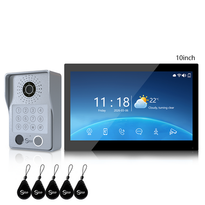4-Wire Video Intercom with Night Vision & Motion Detection Video Door Phone with Tuya App Support