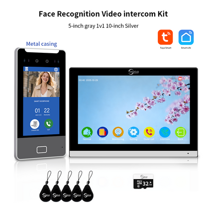 AnjieloSmart Newest Facial Recognition Video Intercom Multi-screen Display  IP AI Terminal For Multi-Apartment