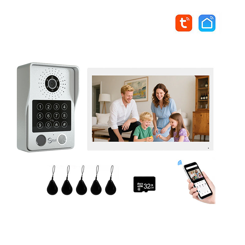 Anjielo Smart Advanced 4 Wired Smart Video Intercoms System Door Access Control Device with Clear Audio & Visual Connectivity Support IP Camera