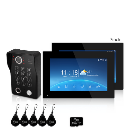Anjielo 1080P Villa Video Intercom Tuya Smart IP65 Waterproof  4 Wire 5-in-1 Unlocking Video Intercom System