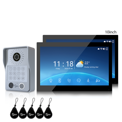 4-Wire Video Intercom with Night Vision & Motion Detection Video Door Phone with Tuya App Support