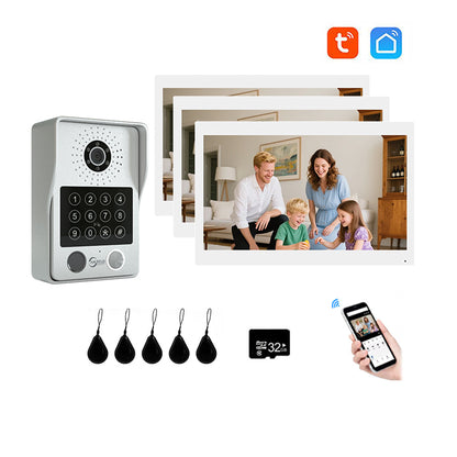 Anjielo Smart Advanced 4 Wired Smart Video Intercoms System Door Access Control Device with Clear Audio & Visual Connectivity Support IP Camera