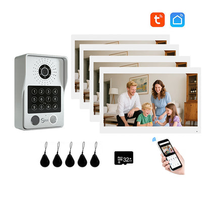 Anjielo Smart Advanced 4 Wired Smart Video Intercoms System Door Access Control Device with Clear Audio & Visual Connectivity Support IP Camera