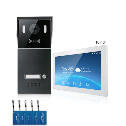 Anjielo Smart 2-Wire Multi-Tenant Video Intercom System Tuya APP Remote Unlock Wired Video Door Phone for Apartment Townhouse