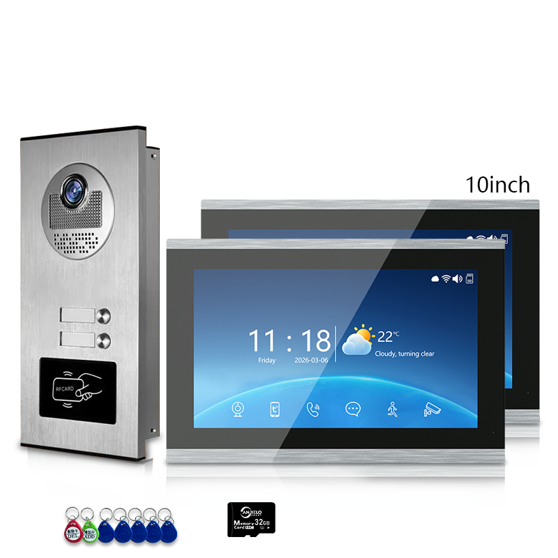 Anjielo 7 Inch 4-Wire Screen Villa Apartment Tuya Smart Life  Motion Detection Video Intercom System