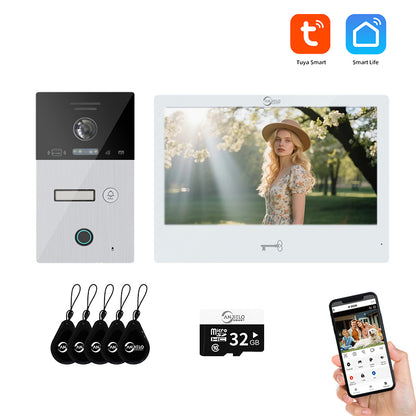 AnjieloSmart 10 inch Tuya Wifi Security Video Doorbell Intercom Systems 1080P With Door Phone Motion Detection For Multi-Apartment