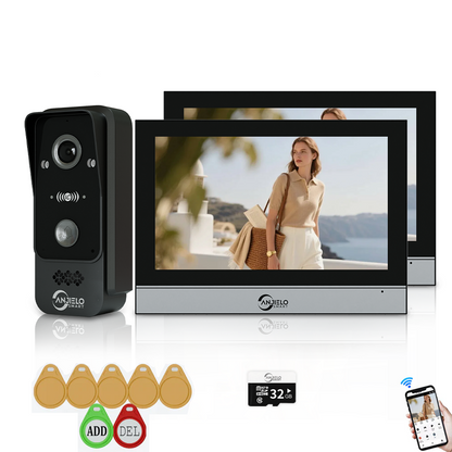 Anjielo Smart Tuya WiFi Doorbell Video Intercom System with 1080P HD Resolution and CCTV Security System for Villa.