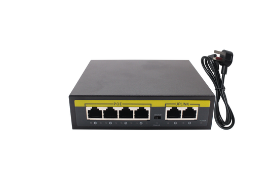 AnjieloSmart Newest 4+2/8+2 POE Switch Compatible with IPC Monitor and Wireless AP Device.