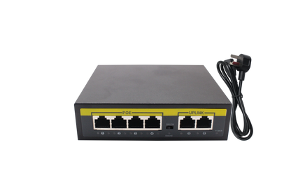 AnjieloSmart Newest 4+2/8+2 POE Switch Compatible with IPC Monitor and Wireless AP Device.