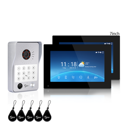 4-Wire Video Intercom with Night Vision & Motion Detection Video Door Phone with Tuya App Support