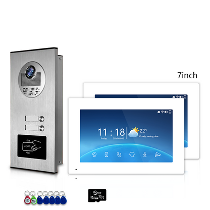Anjielo 7 Inch 4-Wire Screen Villa Apartment Tuya Smart Life  Motion Detection Video Intercom System