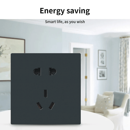 Anjielo smart five-hole socket ZigBee 3.0 wireless connection PC flame retardant material zero-live wire five-hole socket