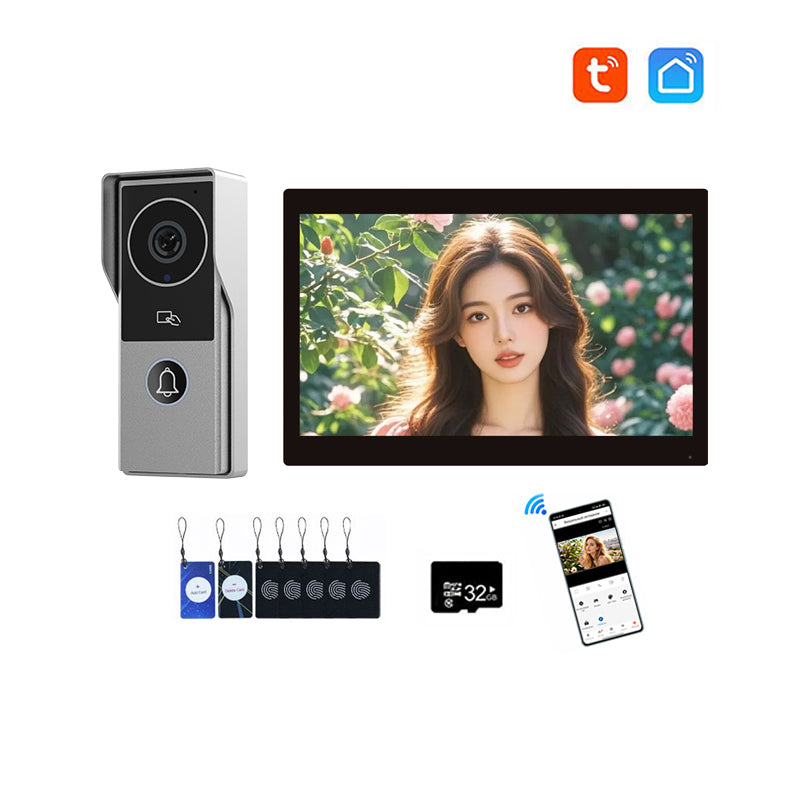 ANJIELO Smart Security Intercom System with 1080P 7/10-inch Touch Screen and Waterproof Door Phone, 140° Ultra-wide-angle Monitoring For Home