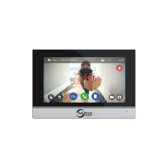 AnjieloSmart Tuya Wifi 1080P Video Intercom Doorbell Cam with Motion Detection Display for Home.