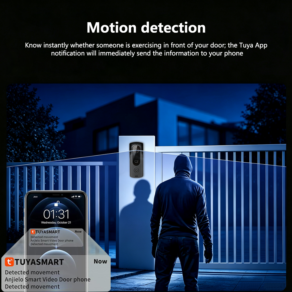 4-Wire Tuya Smart Video Intercom Kit, 7/10 Inch Touch Indoor Monitor, RFID Card & App Remote Unlock Villa Door Phone