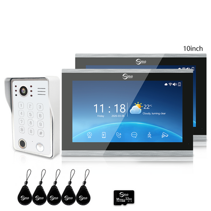 Anjielo 1080P Villa Video Intercom Tuya Smart IP65 Waterproof  4 Wire 5-in-1 Unlocking Video Intercom System