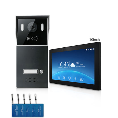 Anjielo Smart 2-Wire Multi-Tenant Video Intercom System Tuya APP Remote Unlock Wired Video Door Phone for Apartment Townhouse